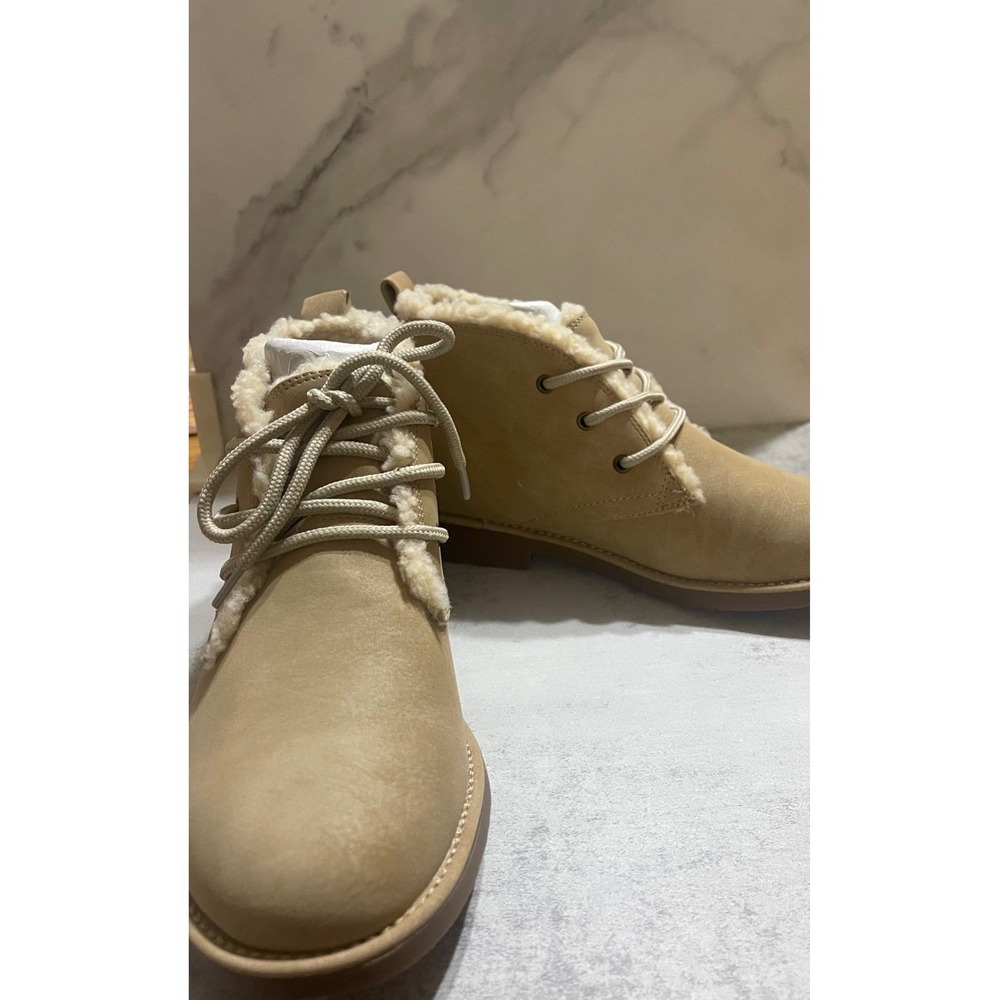Seven Dials Mallori Lace-Up Booties  Color: natural sueded Size 6.5